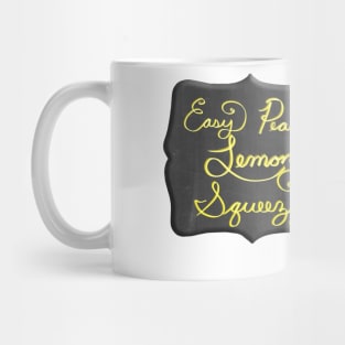 Easy Peasy Lemon Squeezy Chalkboard Graphic Design Mug